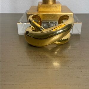 Gold Sculptural Cuff Bracelet by Catwalk Jon (signed)